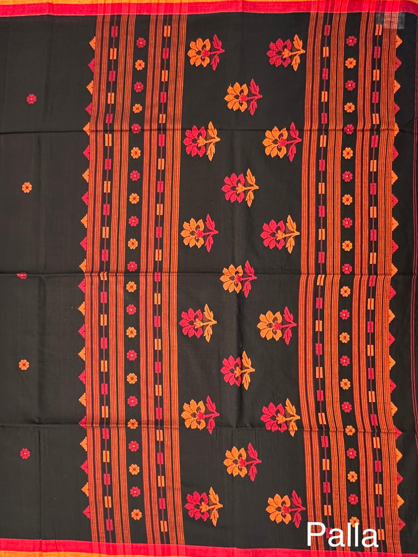 Black Bengal Pure Cotton Saree