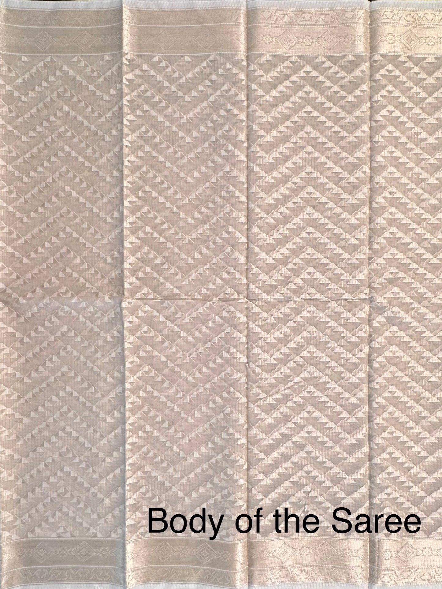 Beige Fancy Cotton Saree