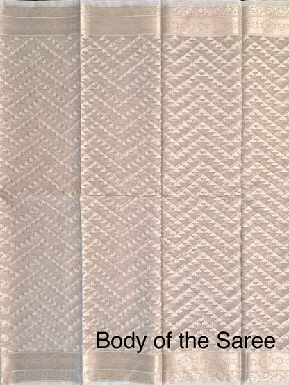 Beige Fancy Cotton Saree