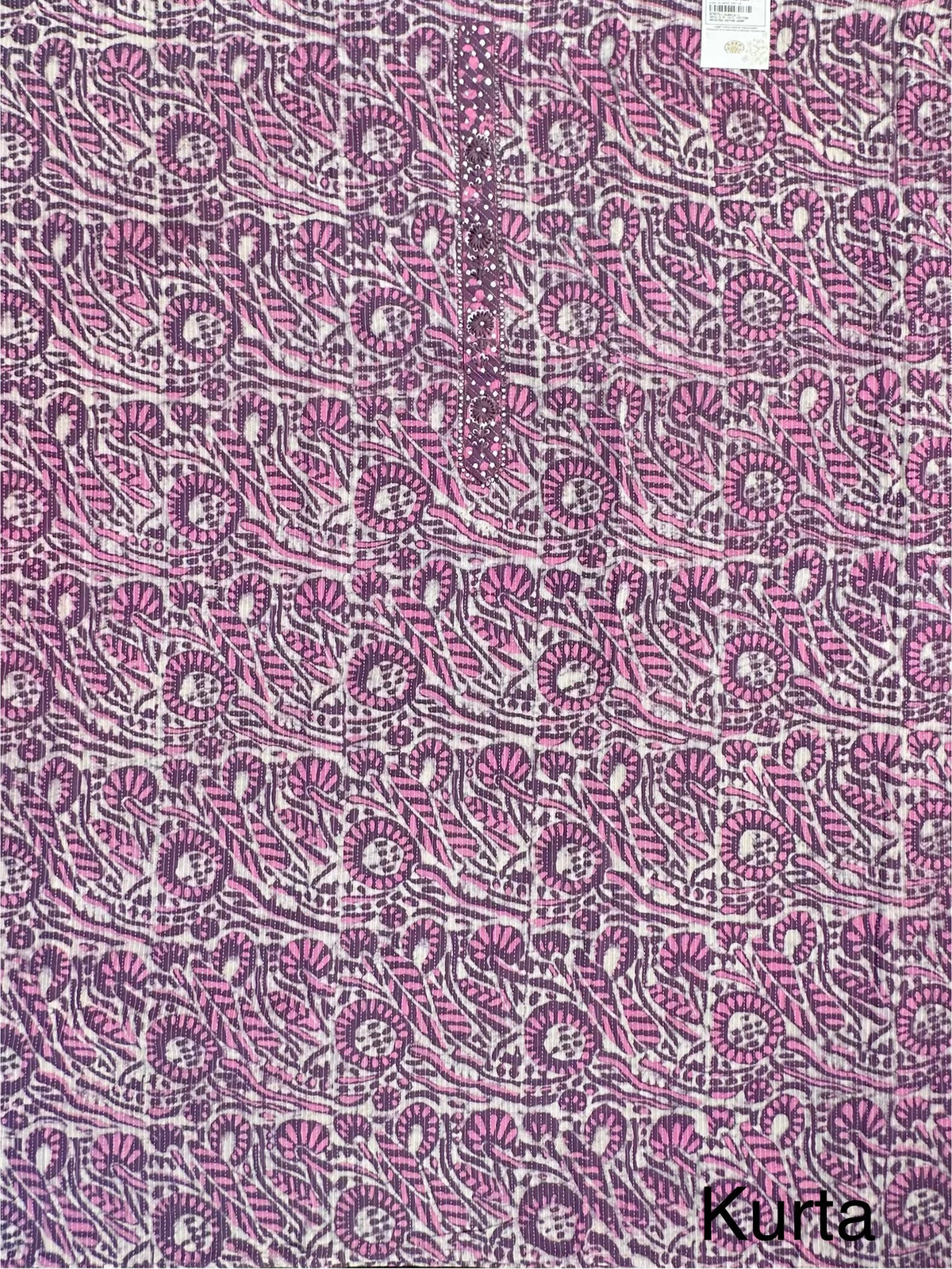 Purple Pure Cotton 3-Piece Unstitched Suit