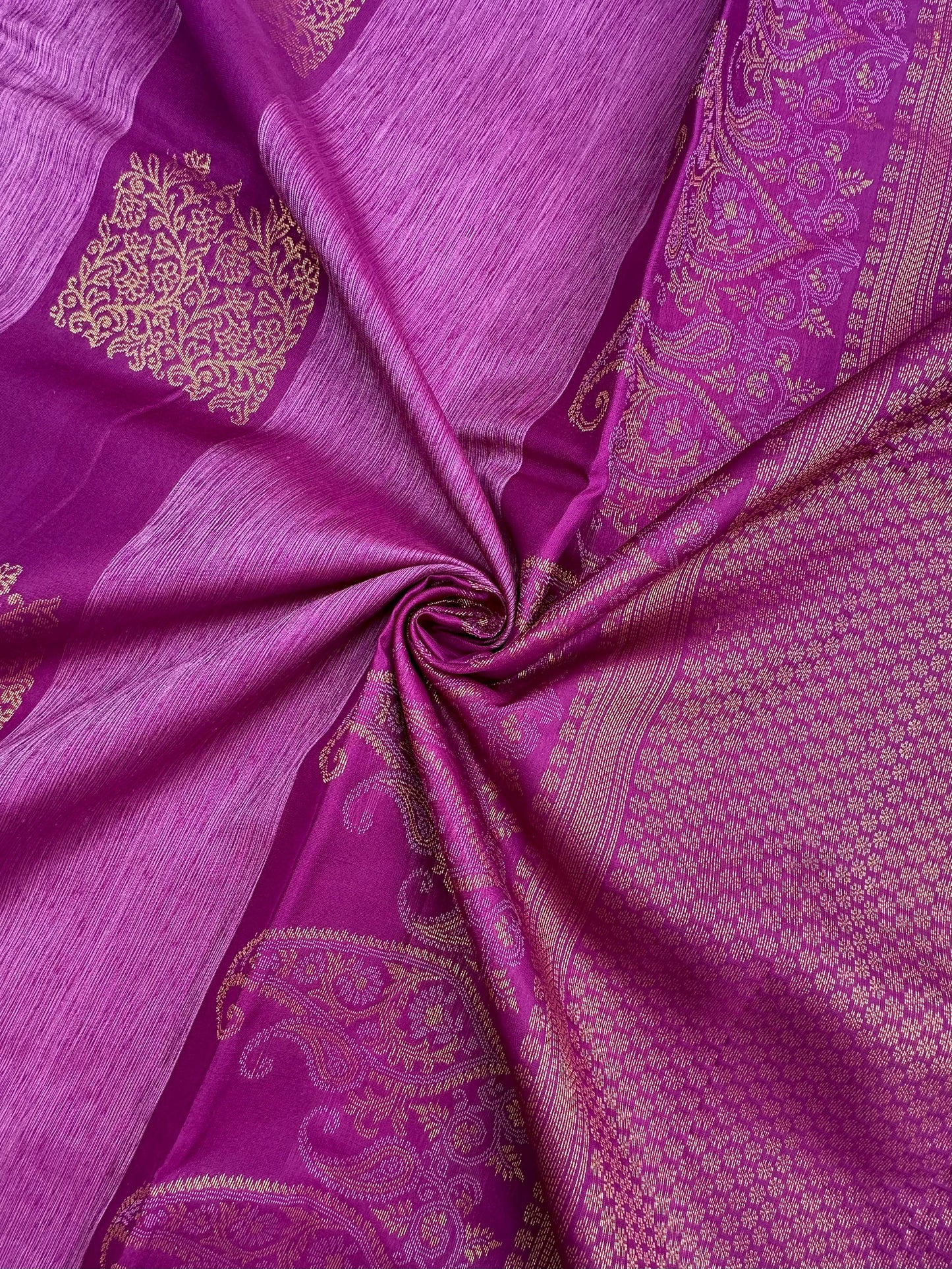 Purple Tiruchirapalli Pure Soft Silk Saree