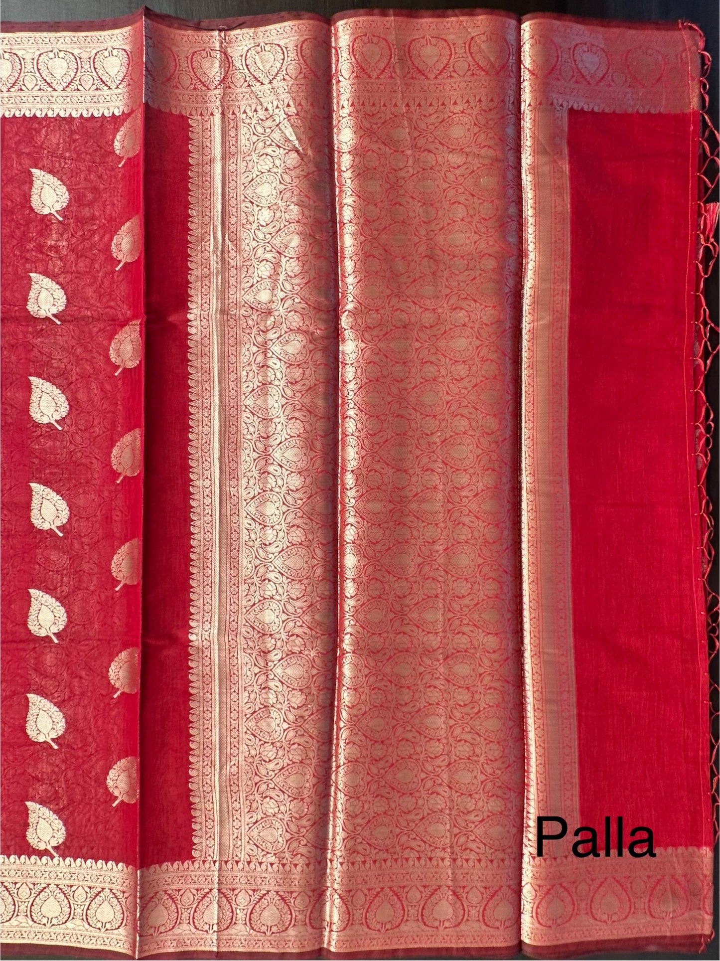 Maroon Chanderi Cotton Saree