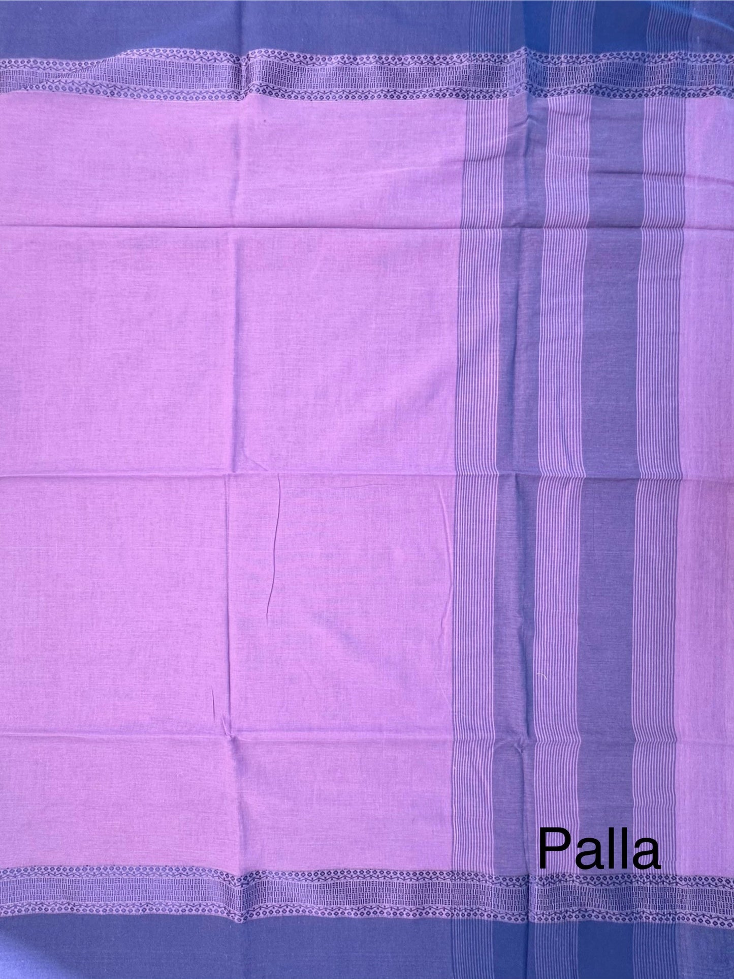 Purple Piku Bengal Cotton Saree