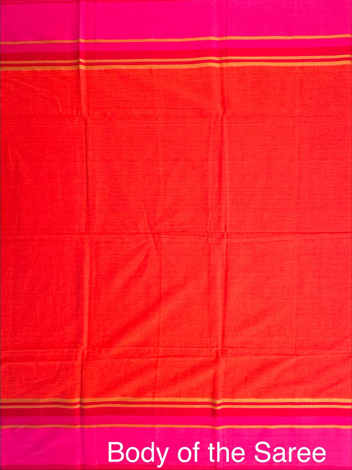 Red-Rani Piyali Bengal Cotton Saree
