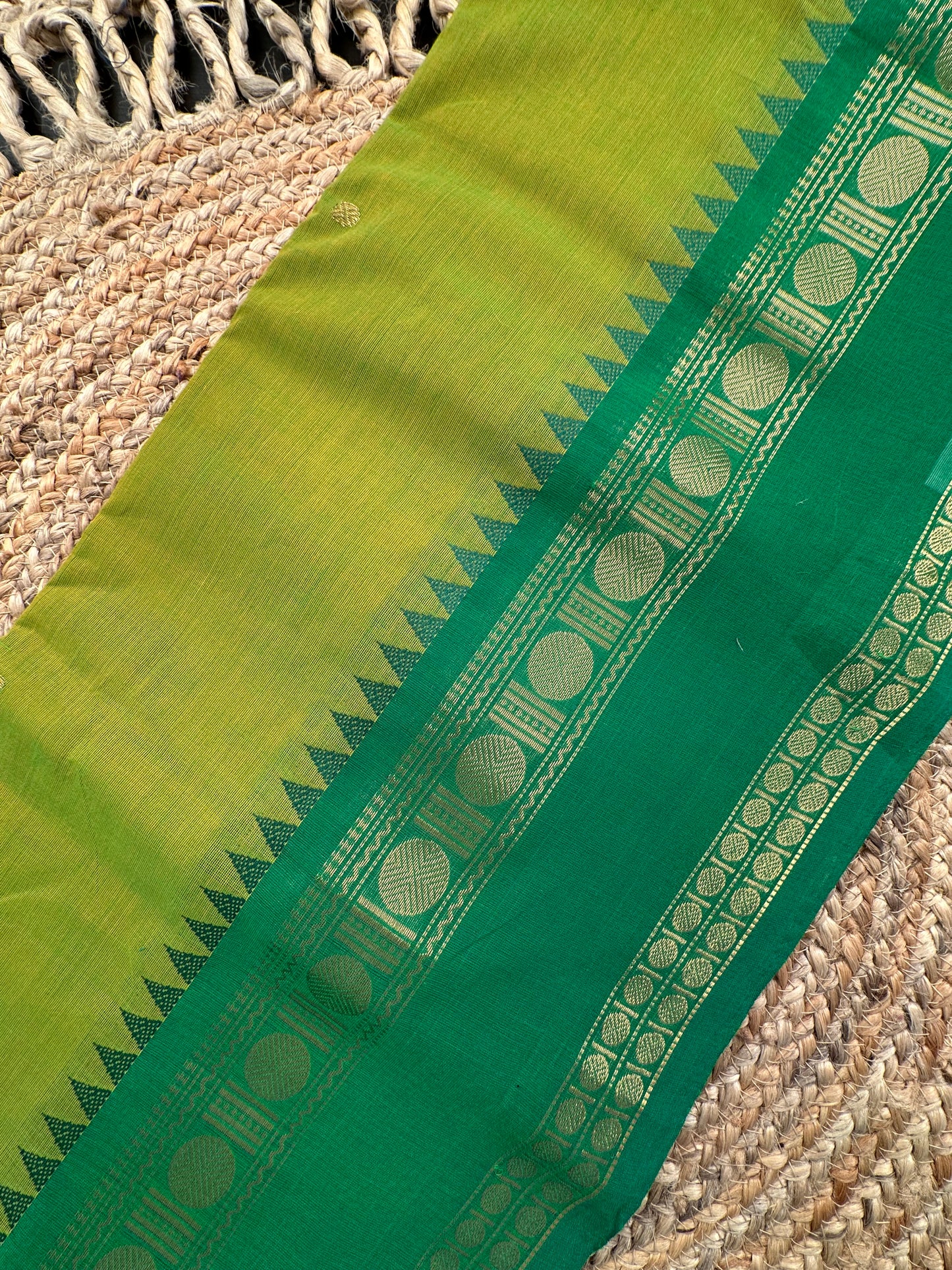 Green Narayanpet Cotton Saree