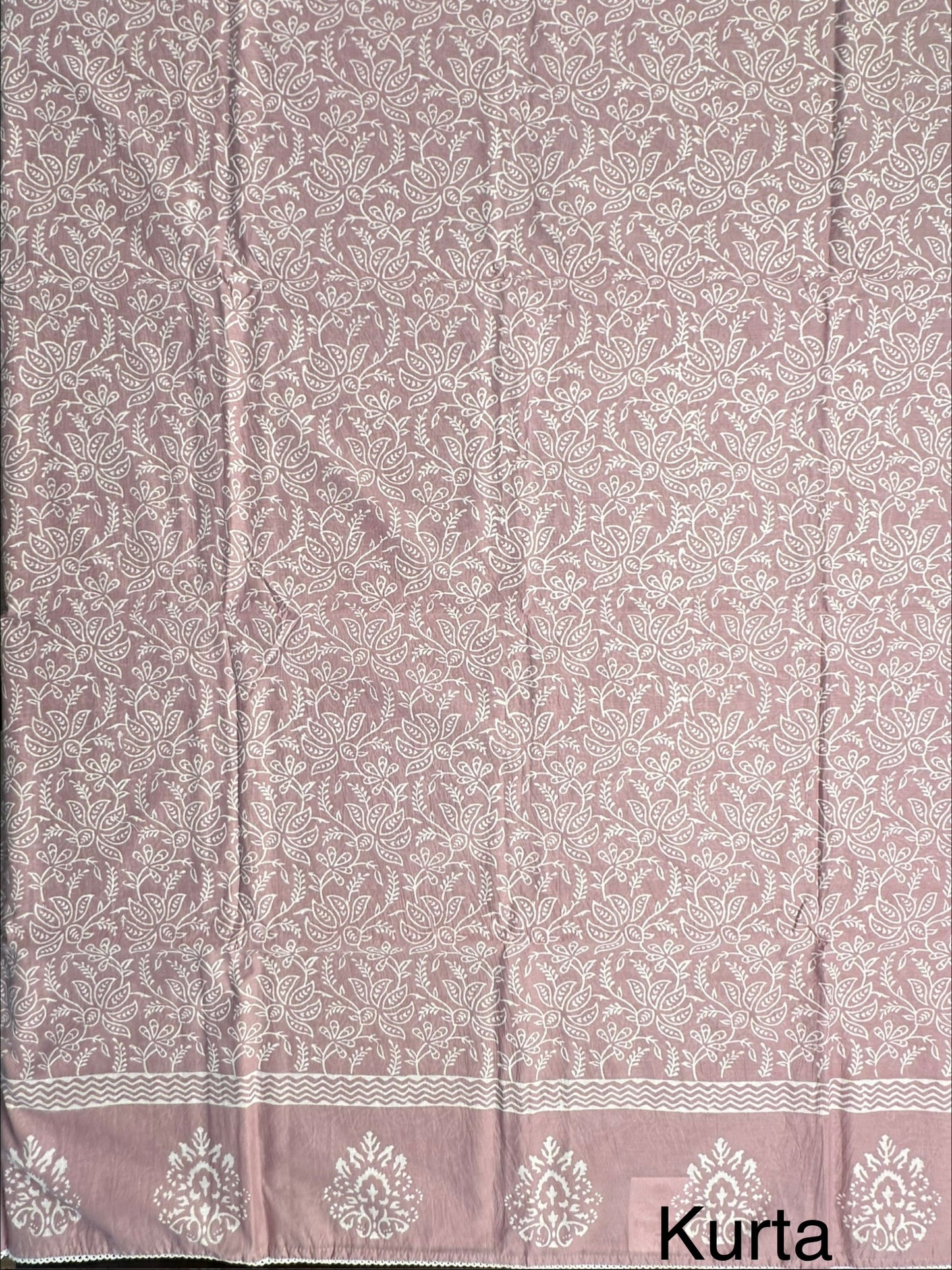 Pink Printed Pure Cotton Suit