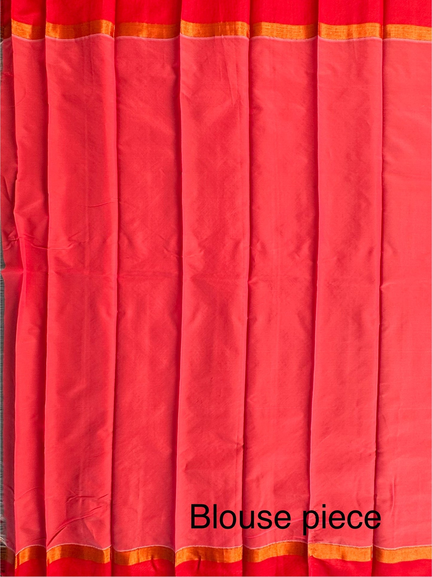 White Red Doodh Aalta Pure Cotton Saree