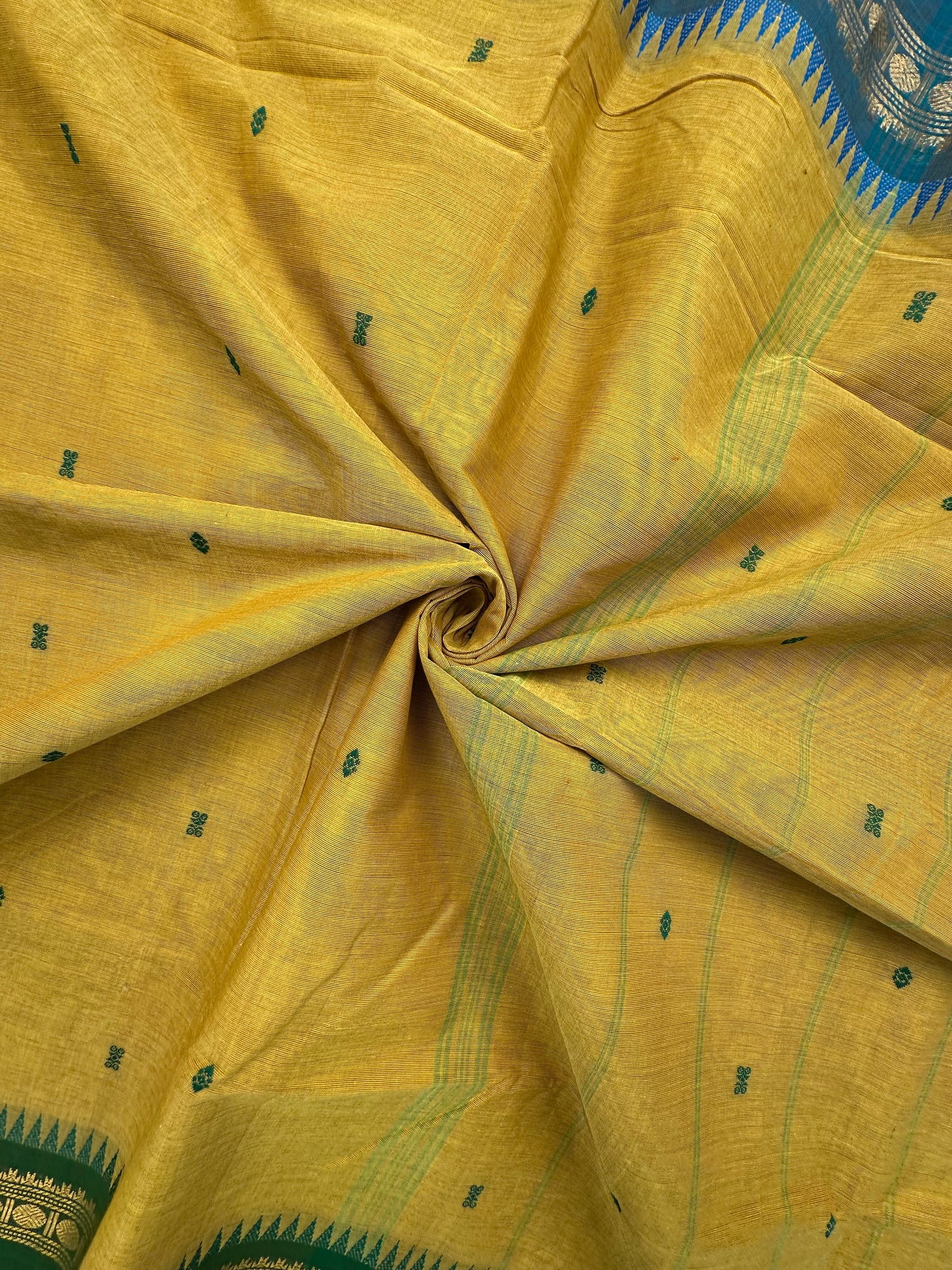 Green Narayanpet Cotton Saree