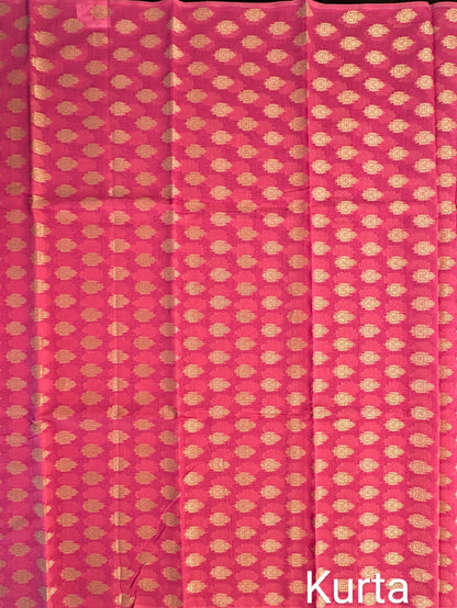 Pink Jacquard Handloom Suit