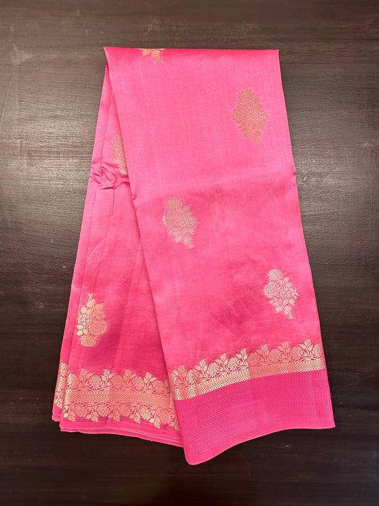 Pink Vishakha Pure Silk Saree