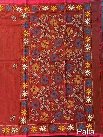 Kaantha Embroidery Cotton Saree