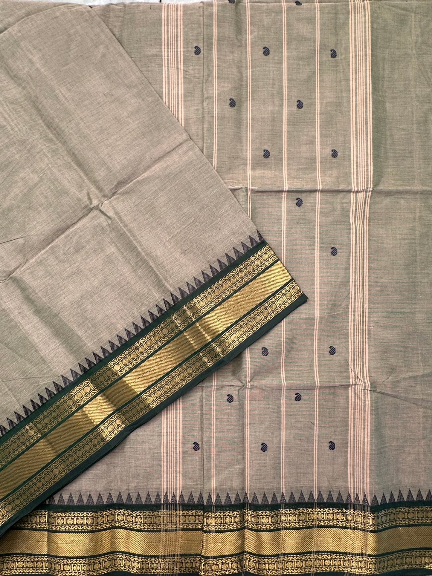 Green Narayanpet Cotton Saree
