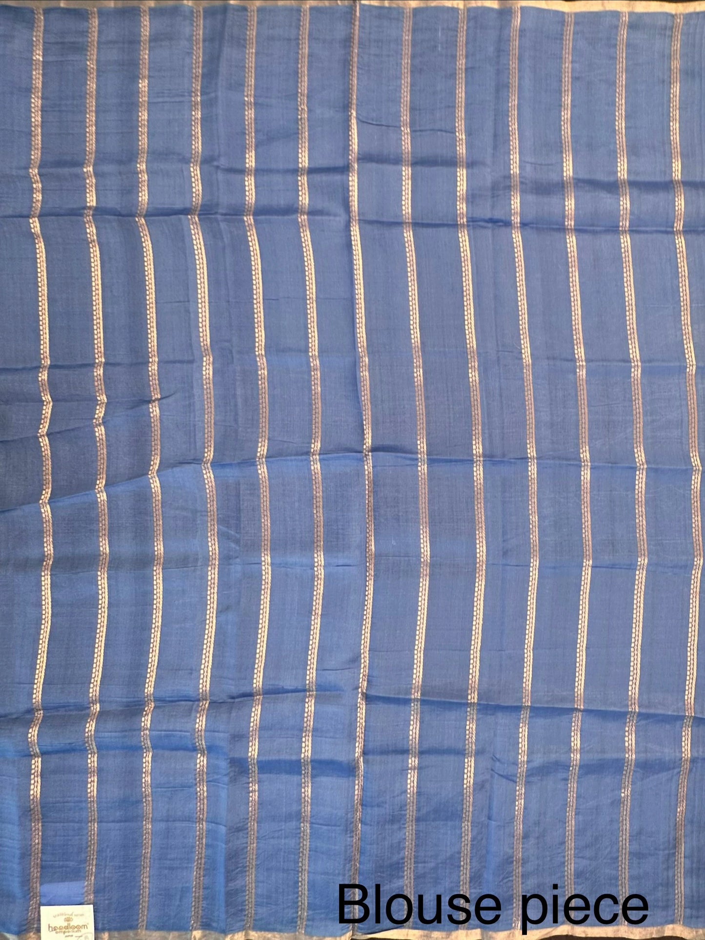 Olive Green-Blue Banarasi Pure Silk Saree