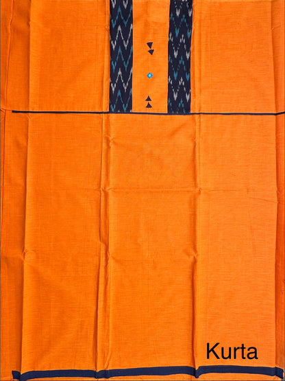 Orange-Blue South Cotton 3-Piece Suit