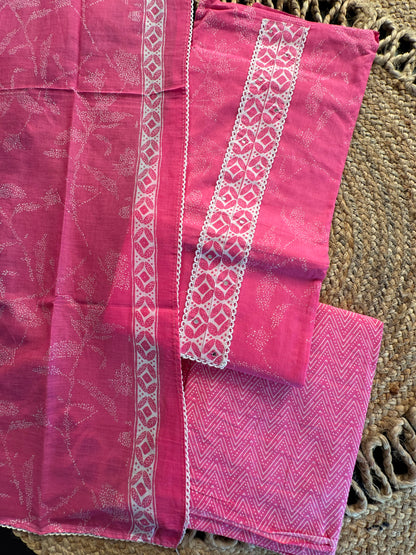 Jaipuri Necktie Cotton 3-Piece Suit