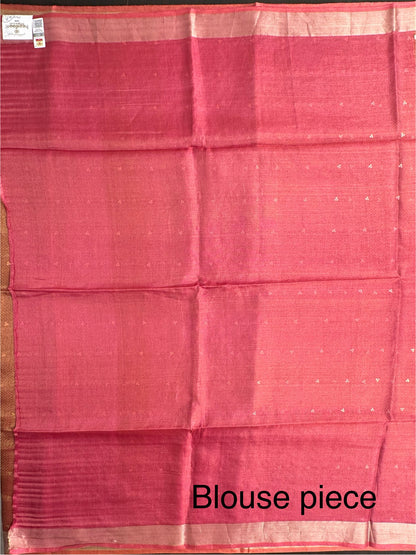 Rani Emboss Pure Tissue Silk Saree