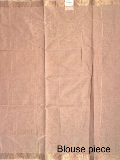 Beige Kovai Pure Cotton Saree