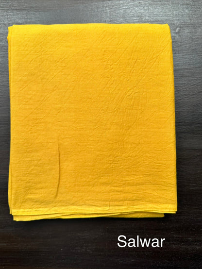 Mustard Fancy Cotton 3-Piece Suit
