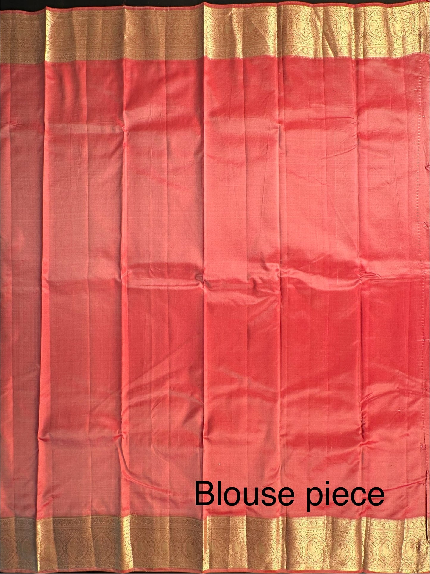 Cream Pondicherry Handloom Pure Silk Saree