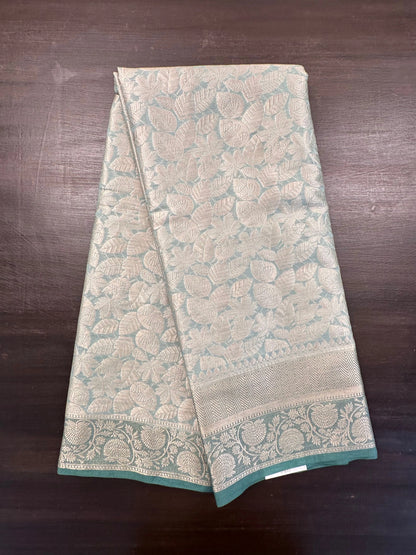 Sage Green Vartika Tissue Saree