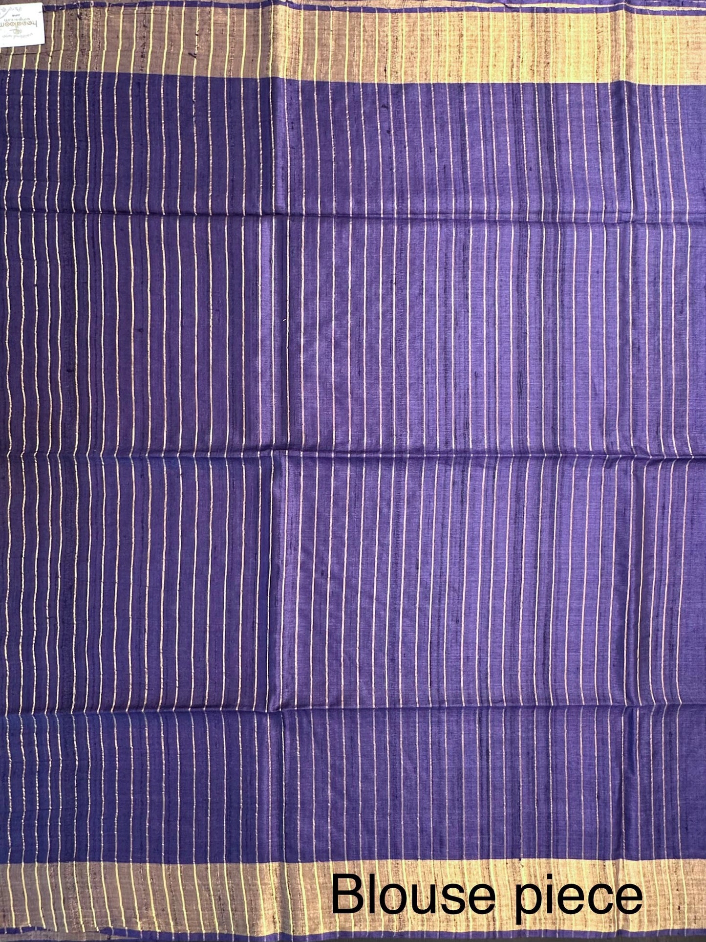 Purple Pure Tussar Silk Saree