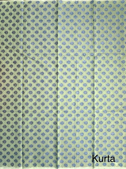 Green Jacquard 3-piece Unstitched Cotton Suit