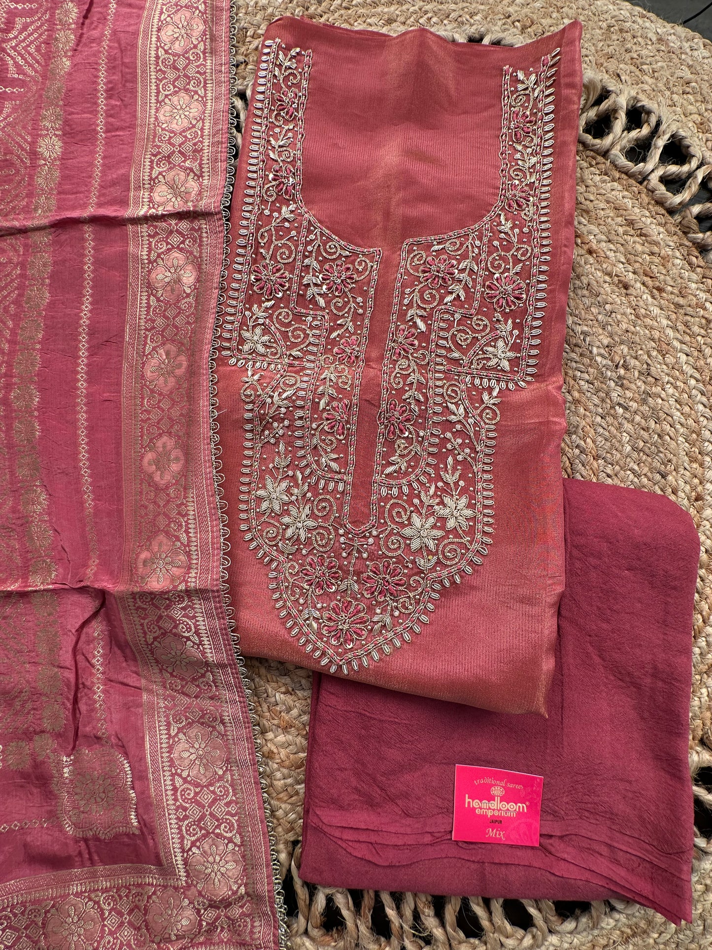 Pink Blended Tissue Suit