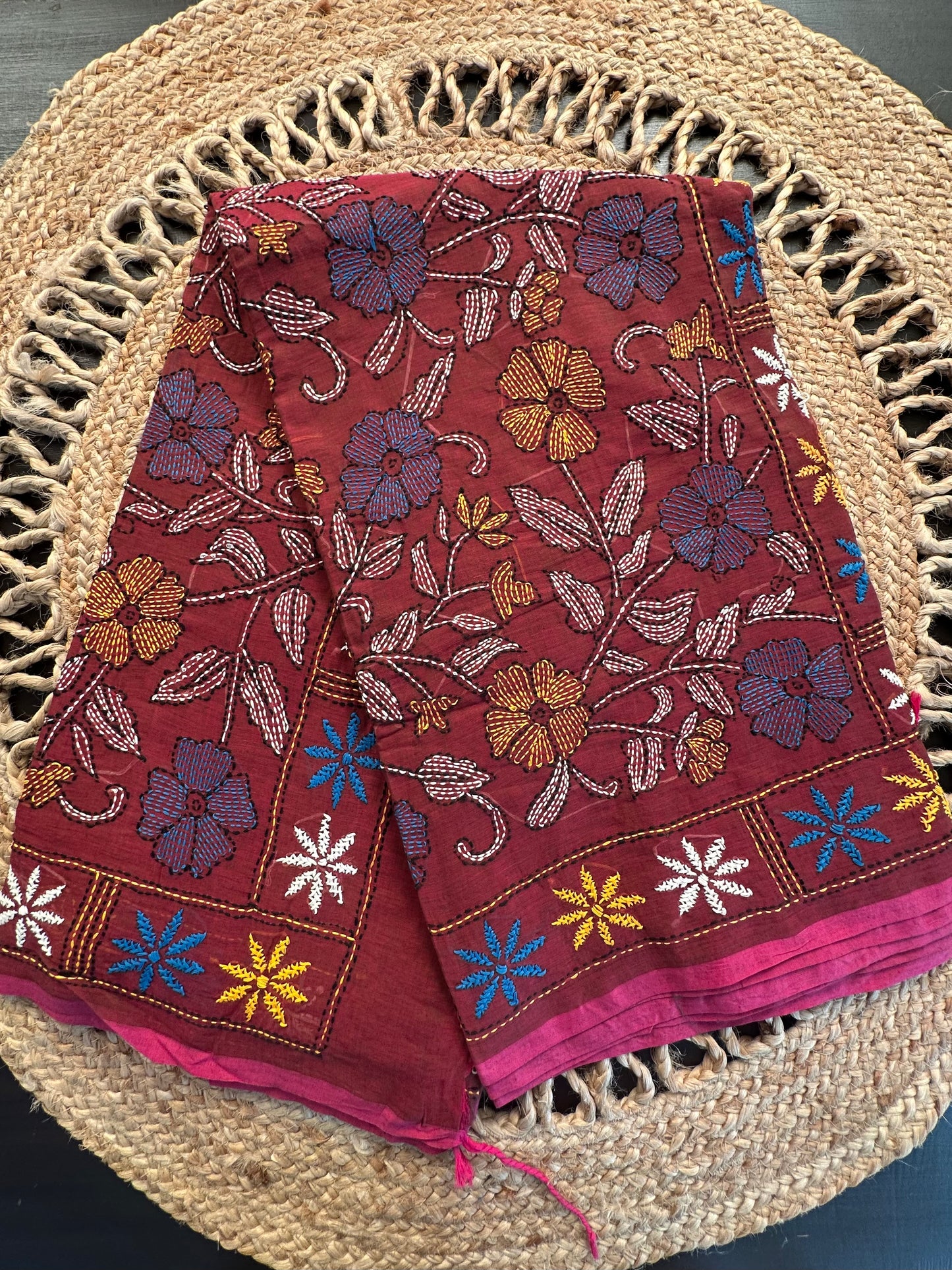 Kaantha Embroidery Cotton Saree