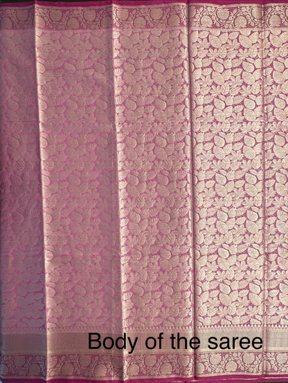 Magenta Vartika Tissue Saree