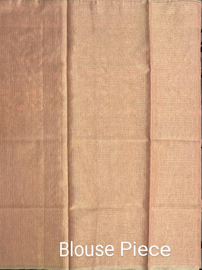 Peach Fancy Tissue Saree