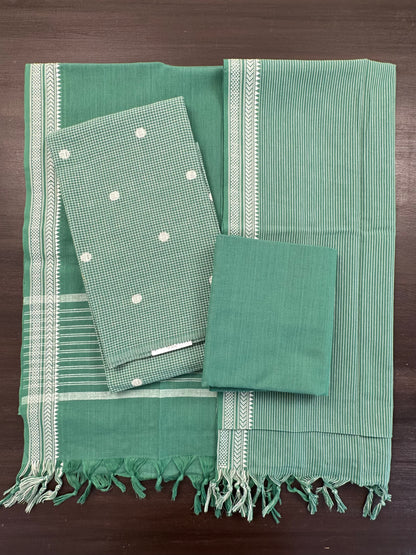 Green South Cotton 3-Piece Suit