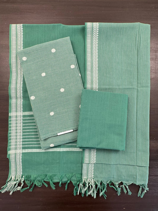 Green South Cotton 3-Piece Suit