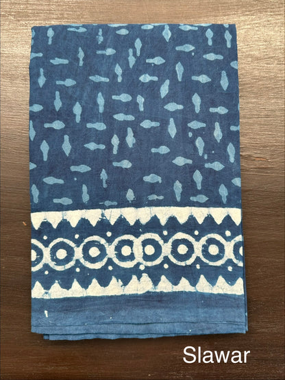 Indigo Blue Pure Cotton Suit
