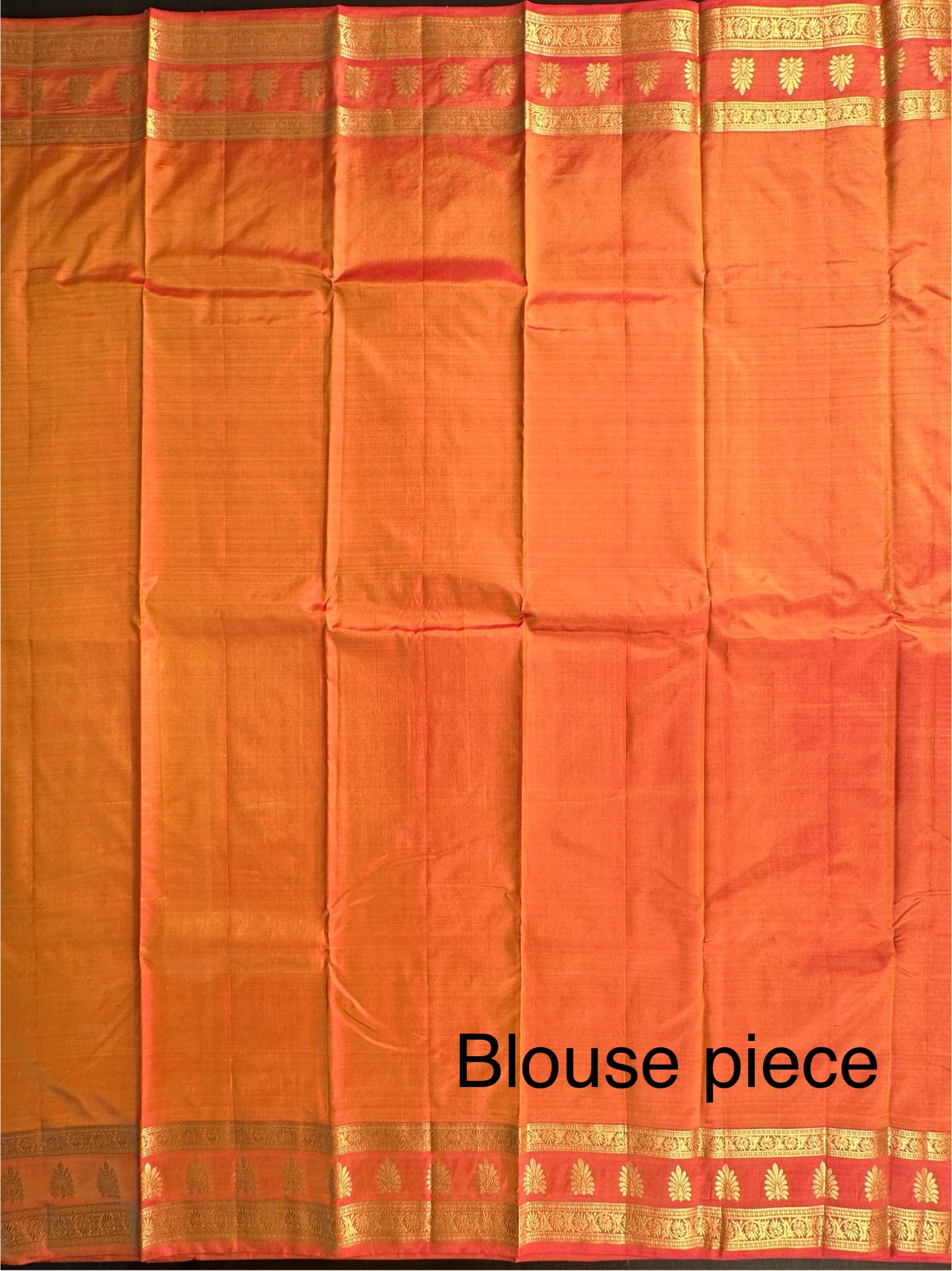 Yellow  Pondicherry Handloom Pure Silk Saree