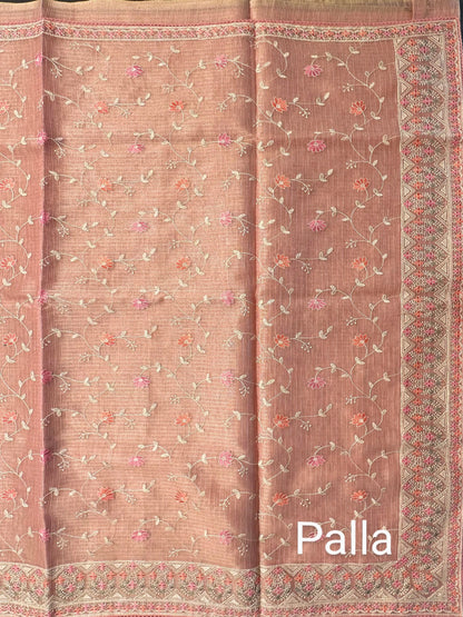 Pink Fancy Tissue Saree