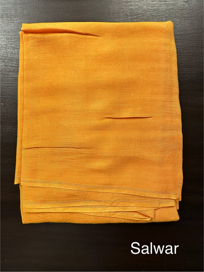 Yellow Fancy Cotton 3-Piece Suit