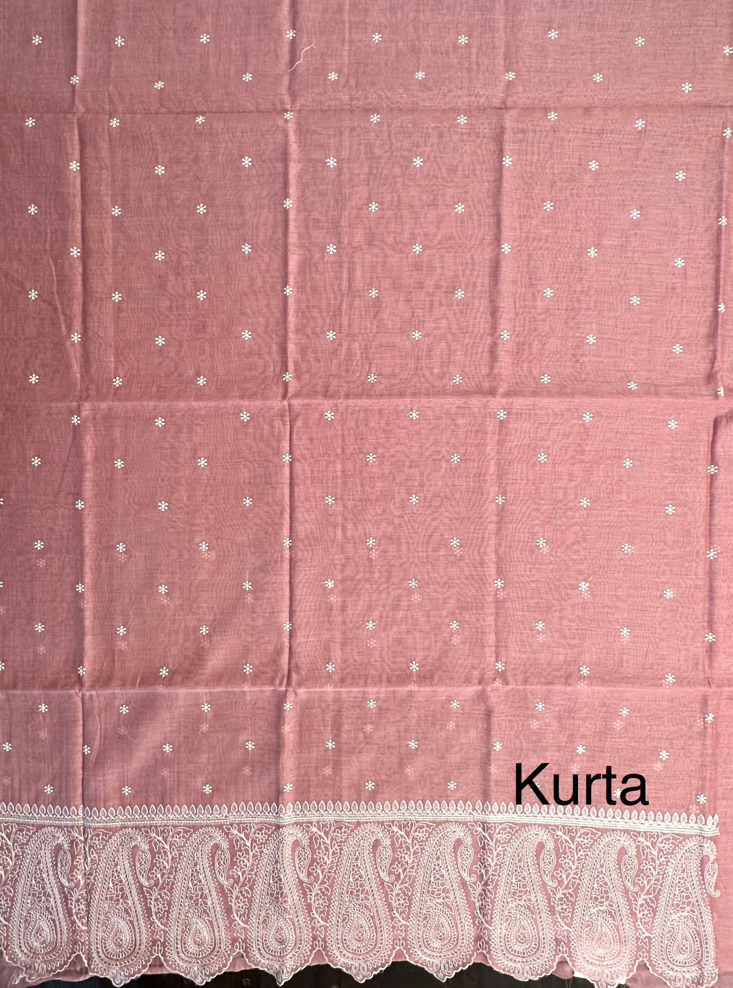 Pink Embroidery Chanderi Suit