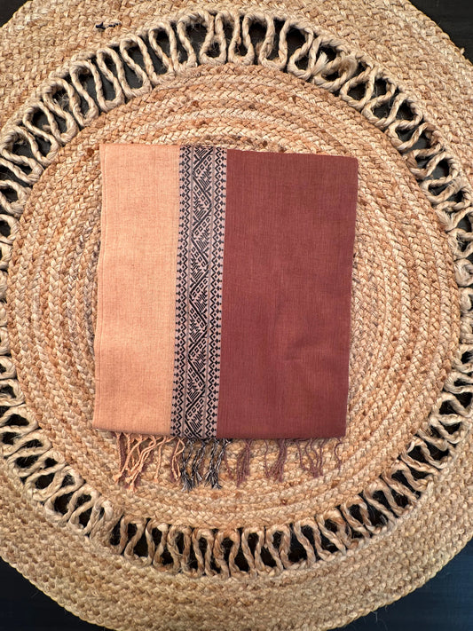 Brown Piku Bengal Cotton Saree