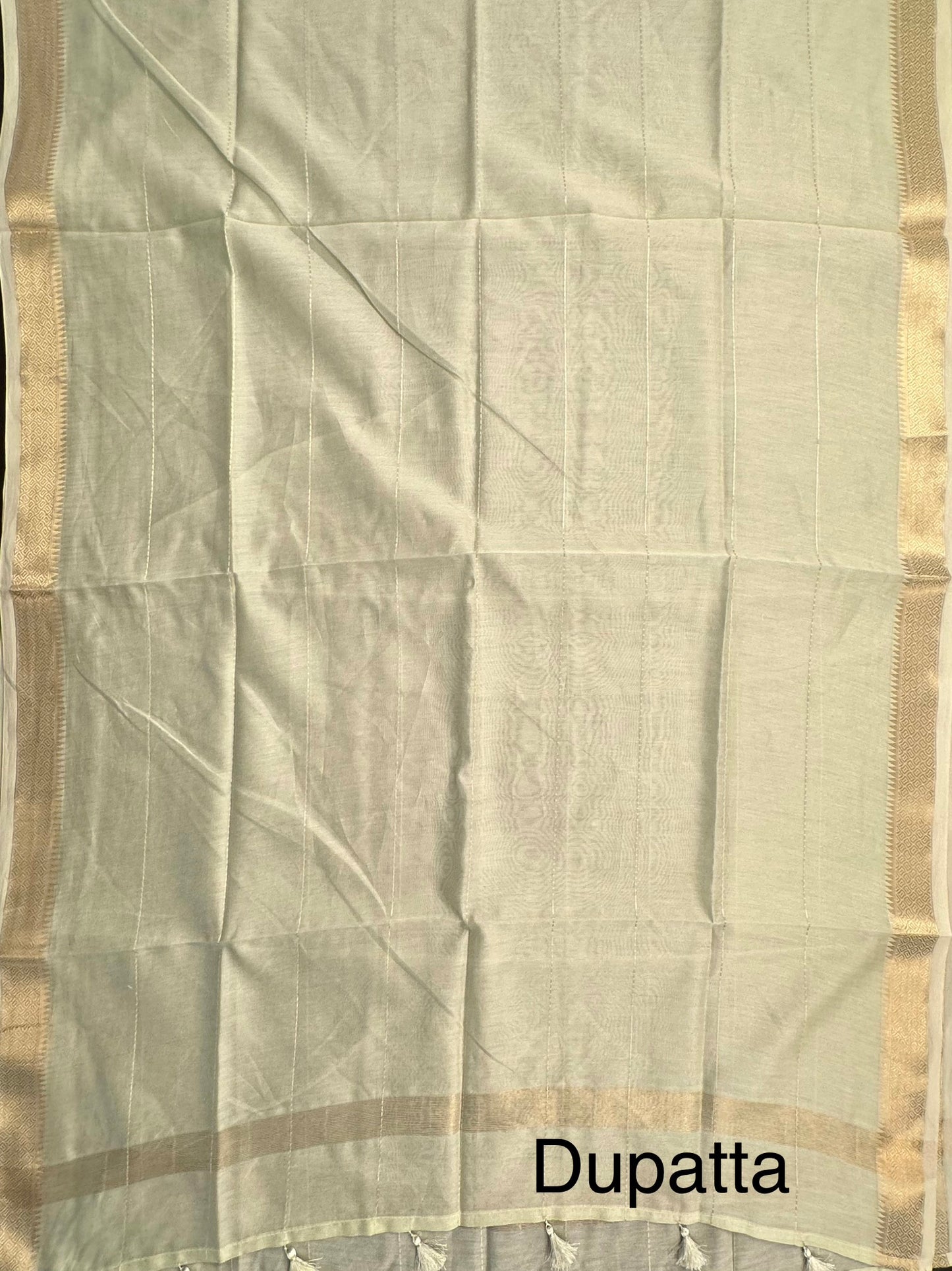 Pista Green Handloom Chanderi Suit