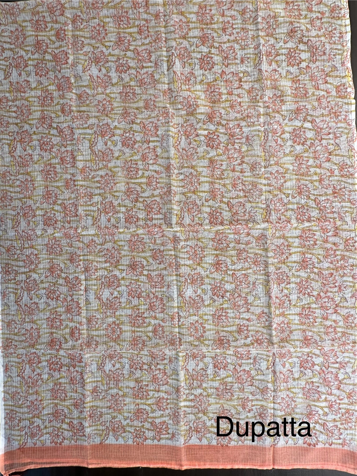 Yellow Printed Pure Cotton Suit