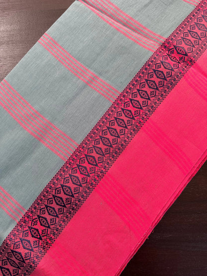 Jade Ivy-Pink Tripura Cotton Saree