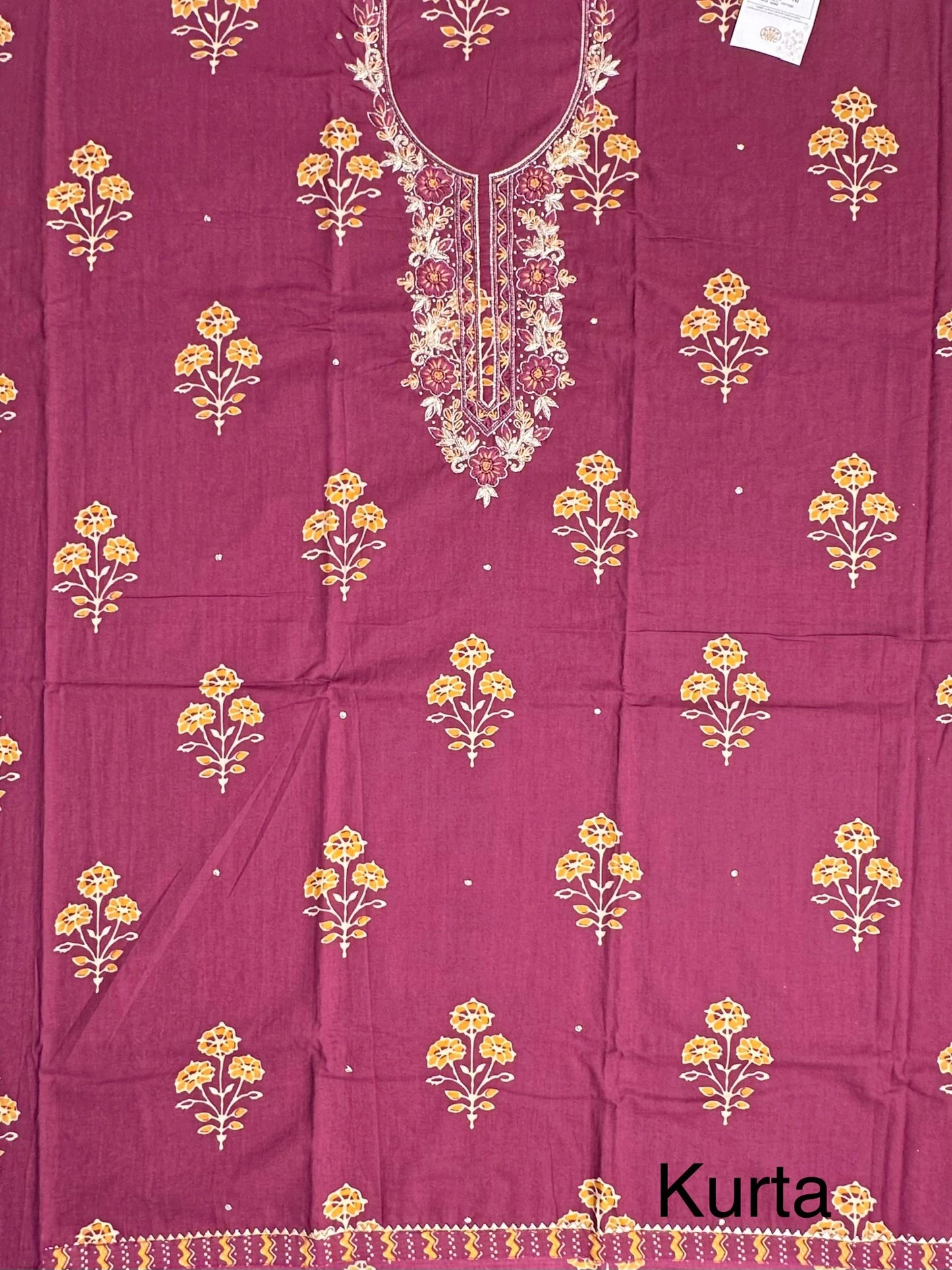 Wine Jaipuri Pure Cotton Suit