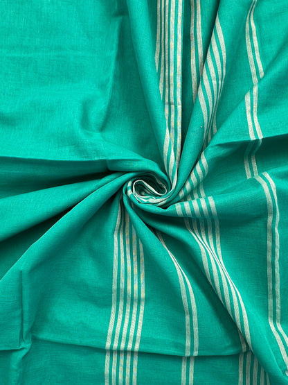 Green Piku Bengal Cotton Saree