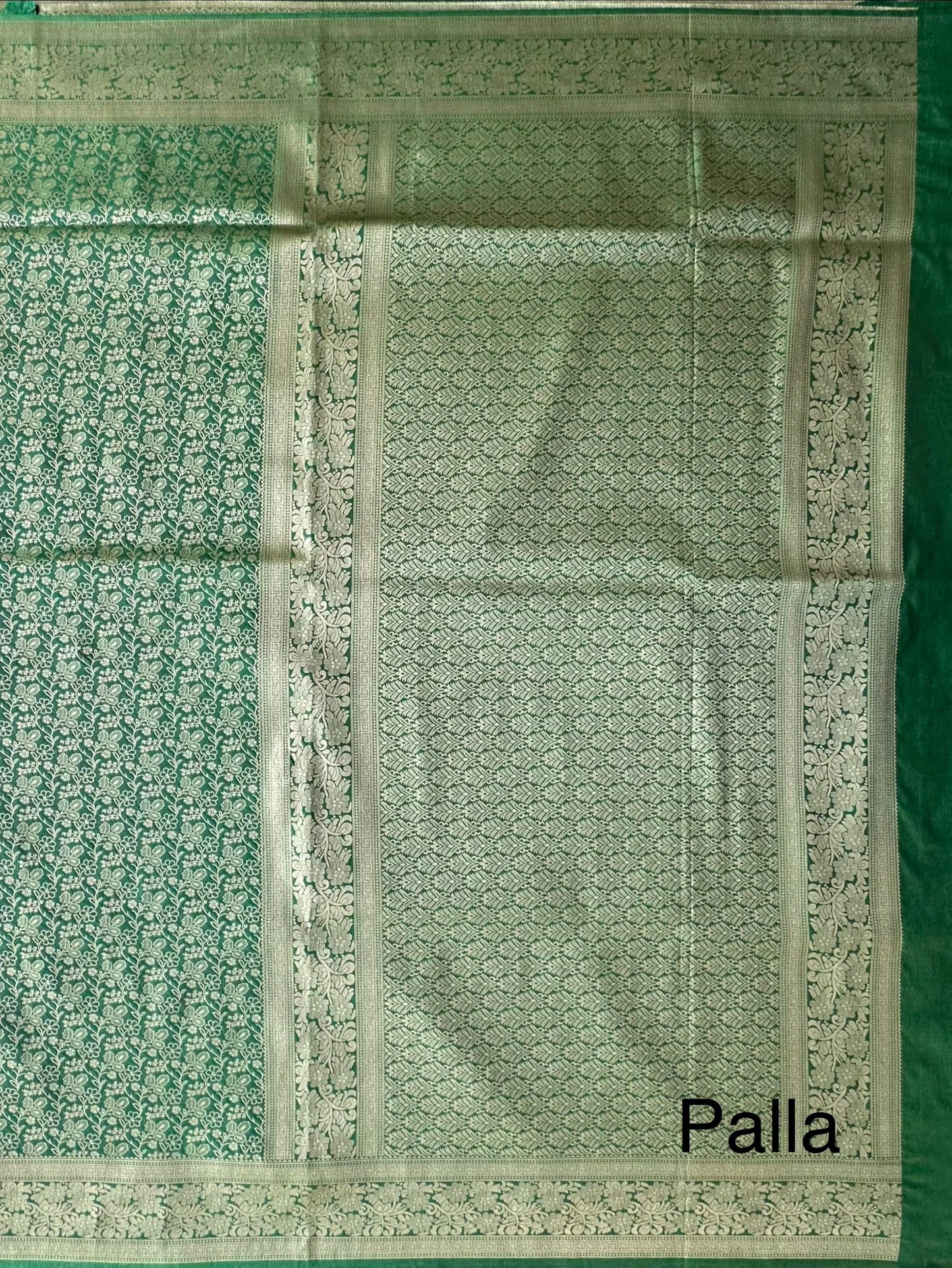 Green Jamawar Artificial Silk Saree