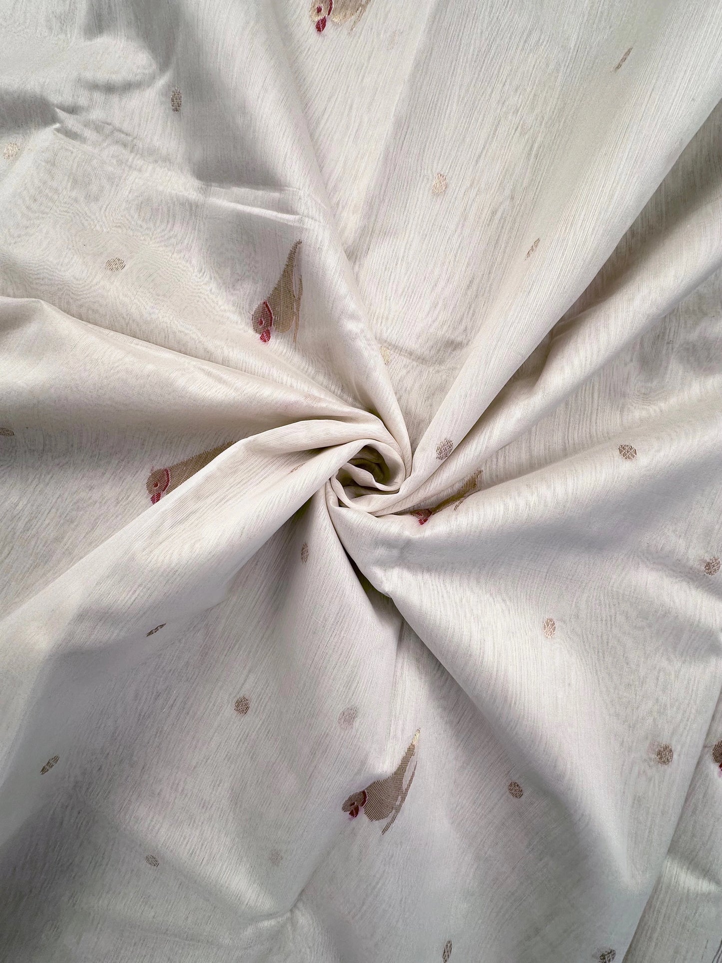 Off White Pure Chanderi Saree
