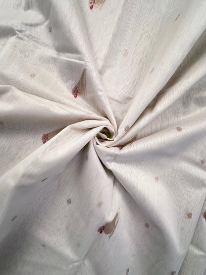 Off White Pure Chanderi Saree