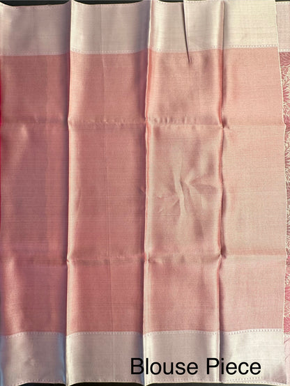 Pink Blended Tissue Saree