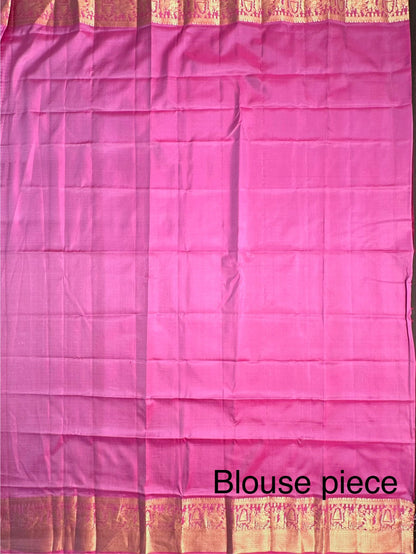 Purple Pondicherry Pure Silk Saree