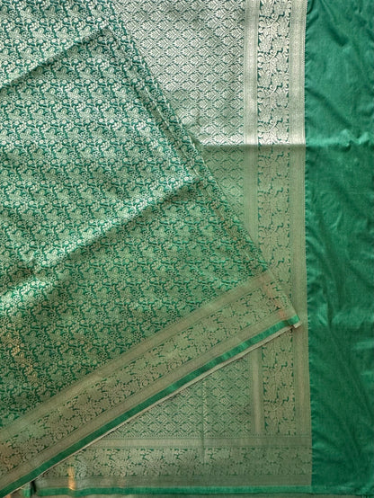Green Jamawar Artificial Silk Saree