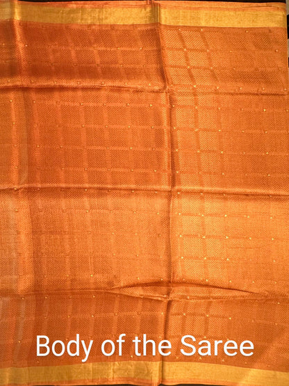 Emboss Tissue Silk Saree